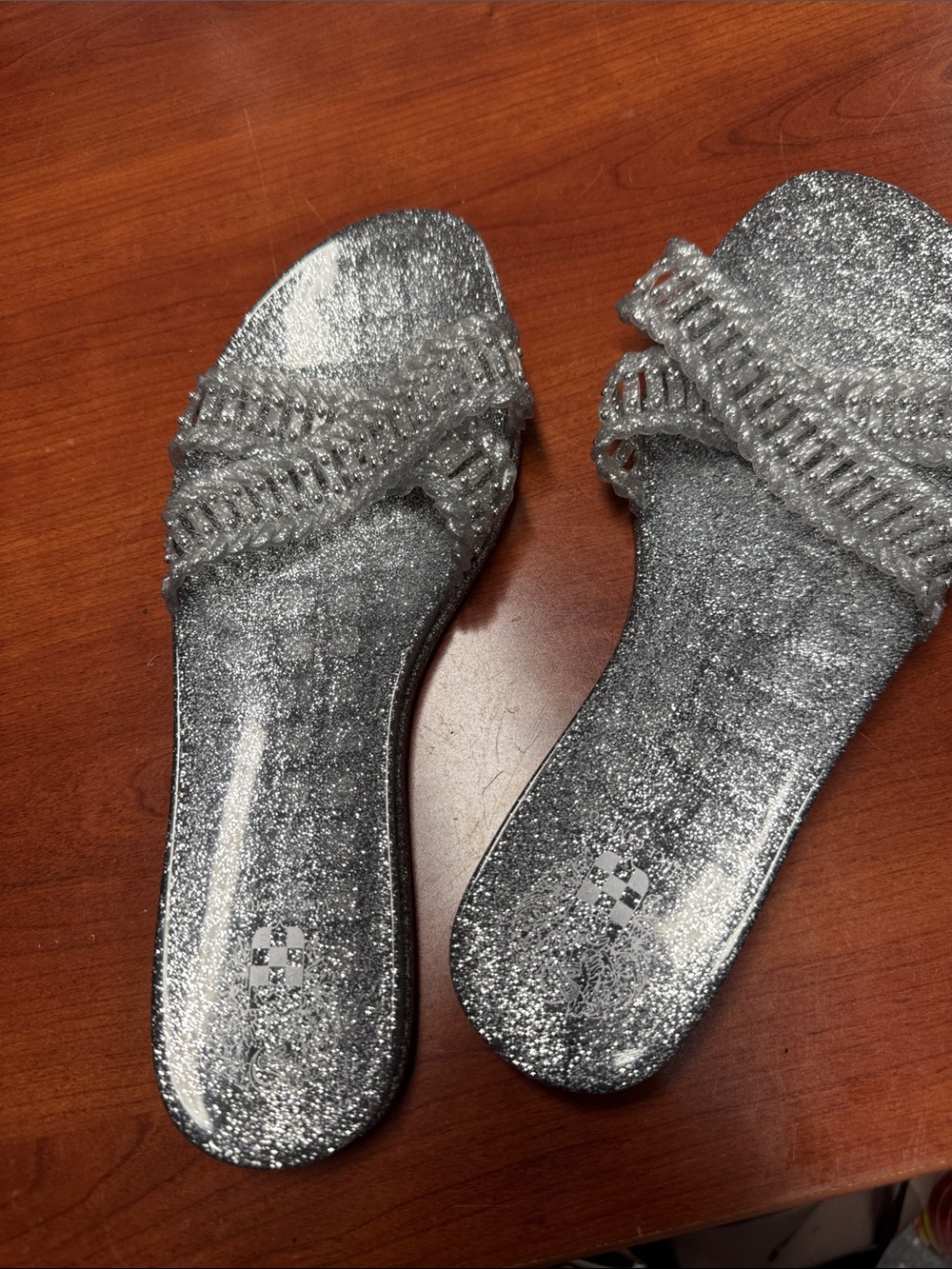 Vince camuto glitter jelly sandals size 10 // 091862